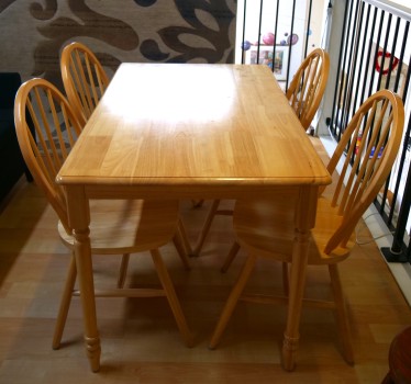 Table and Chairs Together 