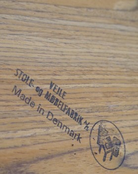 label under teak table