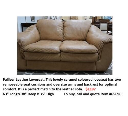 Palliser Leather Loveseat (1)